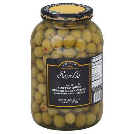 SEVILLE Seville Stuffed Queen Spanish Green Olives 90-100 Count 1 gal., PK4 80113